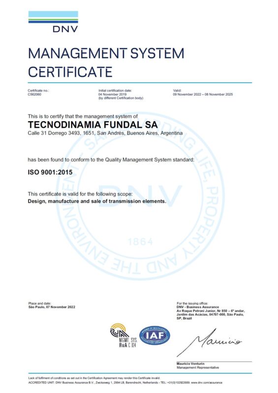 We are very proud to renew our ISO 9001:2015 certification